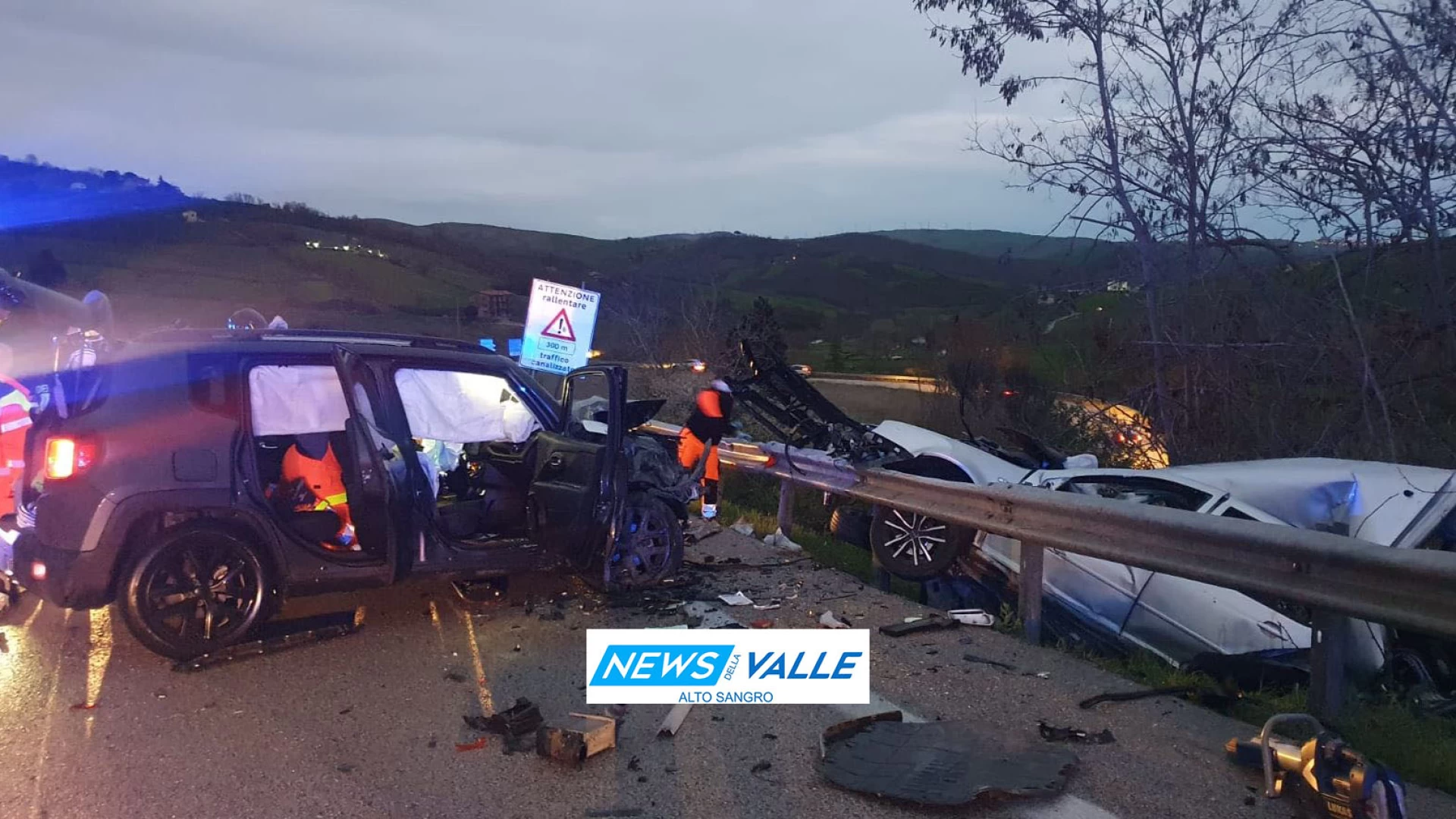 Campobasso: drammatico incidente sulla Fondovalle Tappino all’altezza di Toro. Si scontrato due auto. Un decesso accertato.